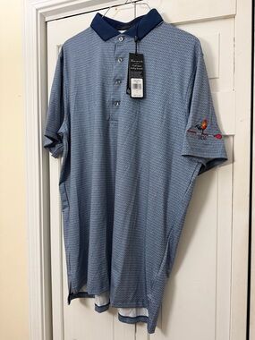 Greyson Block G Polo Shirt Mens Size L Geometric Performance Golf Logo